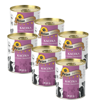 Prize Mono Protein Mokra Karma dla Psa Kaczka 6 x 850g