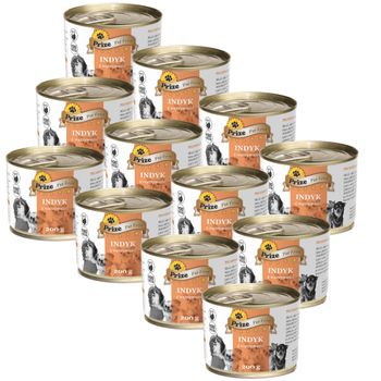 Prize Karma Mokra Dla Psa Indyk z Warzywami 86% Mięsa 12 x 200g