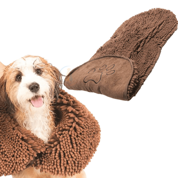 Dirty Dog Shammy Pielęgnacyjny Ręcznik dla Psa Brązowy 33 x 79 cm