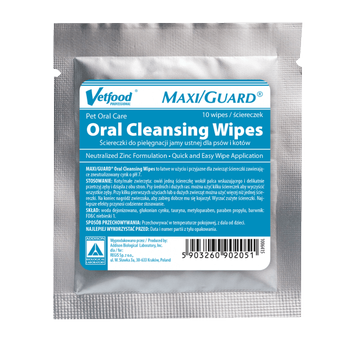 Vetfood MAXI/GUARD Oral Cleansing Wipes 10szt.