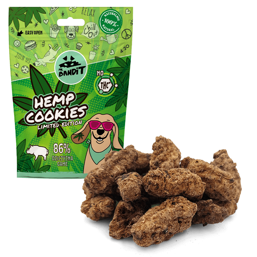 Mr. Bandit Hemp Cookies Turkey Przysmaki dla Psa z Konopią 75g