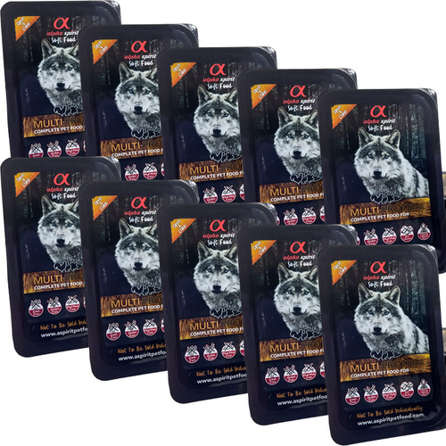 Alpha Spirit Multi-Protein Półwilgotna Karma dla Psa 10x200g