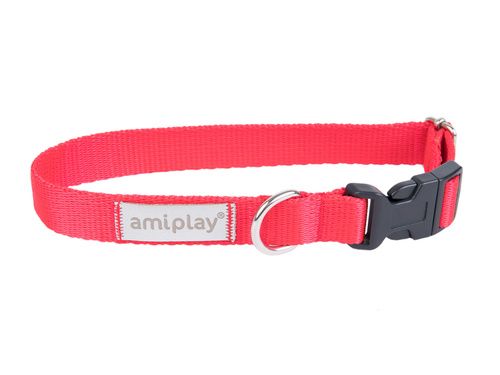Amiplay Samba Obroża Regulowana dla Psa Czerowna L