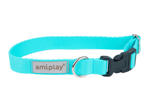 Amiplay Samba Obroża Regulowana dla Psa Turkusowa S