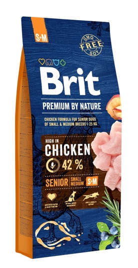 Brit Premium By Nature Senior S-M 15kg