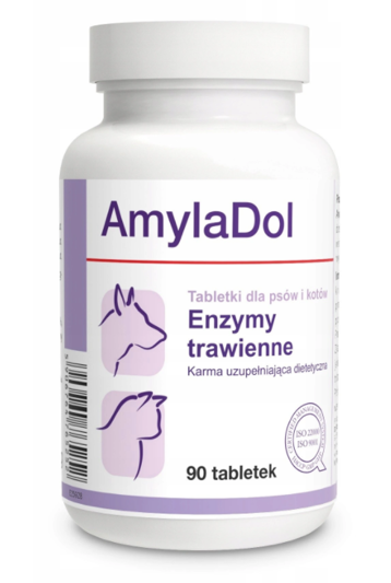 Dolfos AmylaDol NaTrawienie Dla Psów i Kotów 90 Tabletek