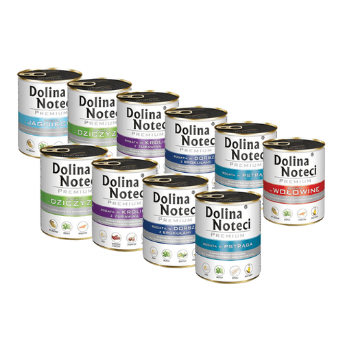 Dolina Noteci Dla Psa Mix Smaków Bez Drobiu 10x800g