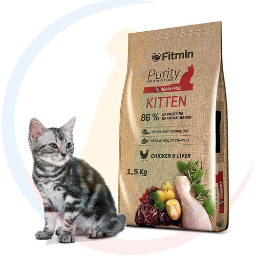 Fitmin Purity Grain Free Kitten Cat Chicken&Liver 1,5 kg