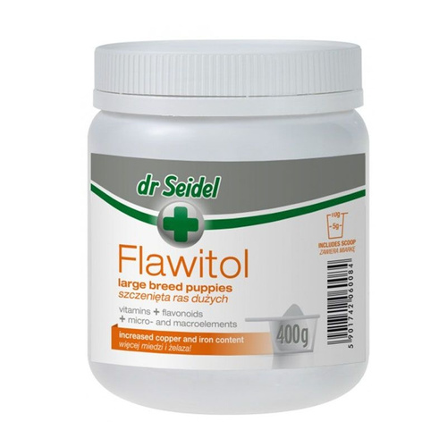 Flawitol Witaminy Dla Szczeniąt Ras Dużych Proszek 400g