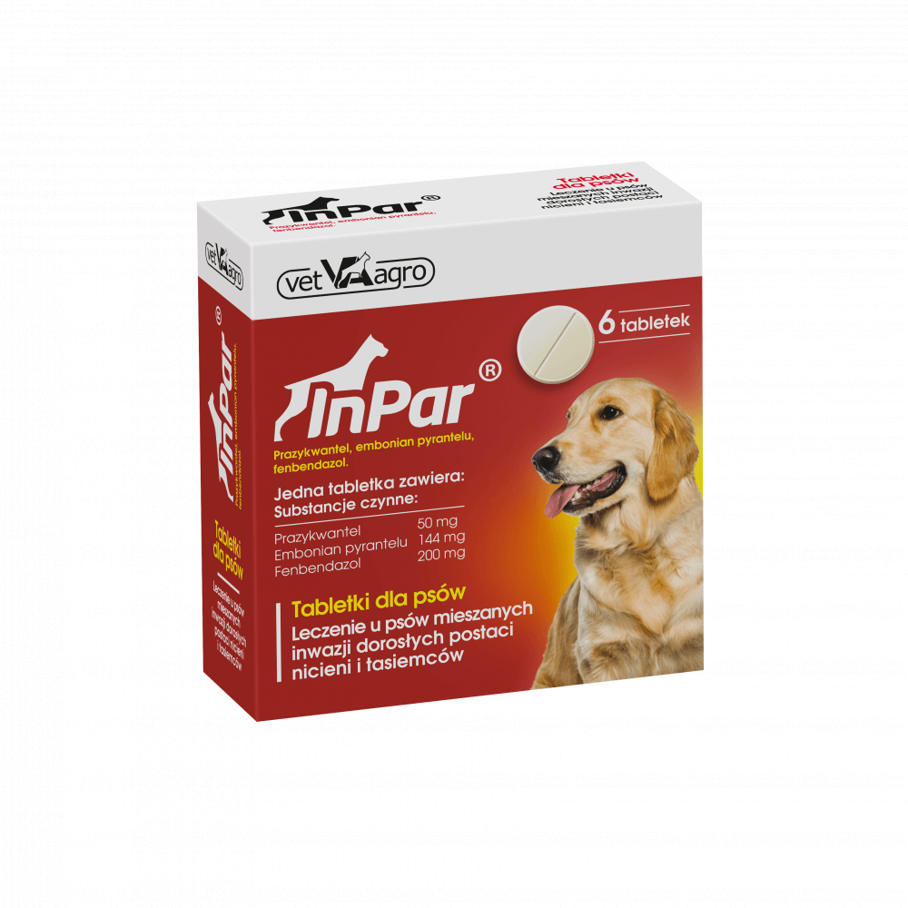 InPar 6 Tabletek Odrobaczających dla Psa