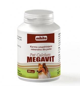 Mikita Mega Vit Pet Calcium 50 Tabletek [Data ważności: 30.07.2022]
