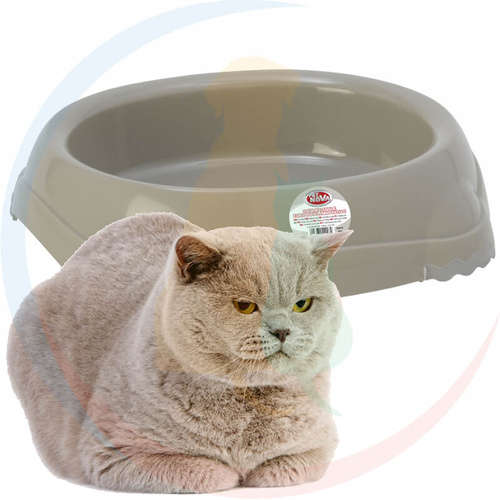 Pet Nova Miska Plastikowa dla Kotów 210 ml Szara