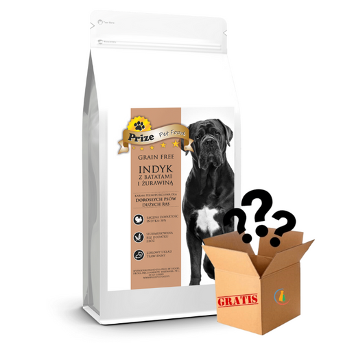 Prize Grain Free Adult Large Breed Indyk z Batatami i Żurawiną 12kg + Gratis Niespodzianka!